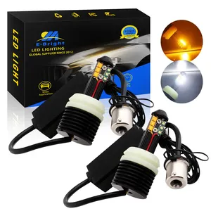 DC12V 白色和琥珀色 BA15S BAU15S 3156 7440 R3 12SMD 闪烁汽车 Led 转向灯信号灯刹车灯