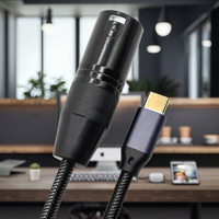 Câble de sortie USB-C vers XLR mâle 2M pour amplificateur, haut-parleur, console de mixage, équipement audio et vidéo, câble USB de type C
