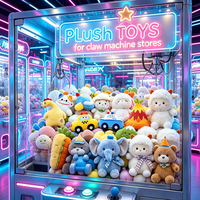 Assortiment en gros de poupées en peluche de 8 pouces pour machine à griffes, jouets en peluche de haute qualité en coton PP doux pour salles d'arcade et parcs d'attractions