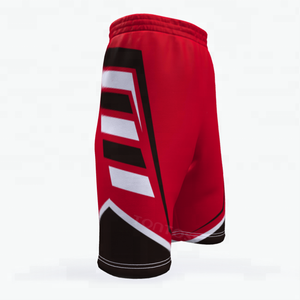Cheap sublimation blank case tropical custom youth pattern basketball set uniform shorts design color red and black - Product Image 6