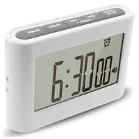 J & R Timer Dapur Magnet Persegi Panjang, Alat Memasak Menghitung Mundur Jam Alarm Digital dengan Jam