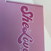 Maßgefertigte Rosa Geschenkverpackungsboxen mit Logo Abbaubare Logistik-Faltschachteln und Versandboxen für Kleidungsverpackungen