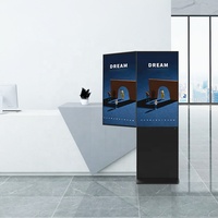 Écran LCD double face, kiosque totem, moniteur, lecteur publicitaire, Android, publicité numérique, menu numérique, présentoir d'exposition