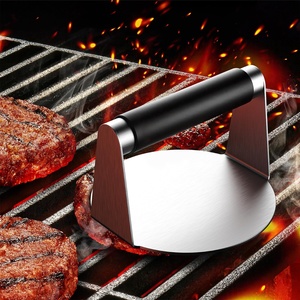 Prensa de Hamburguesas de Acero Inoxidable al por Mayor, Prensa para Carne con Mango Antideslizante, OEM - Product Image 2