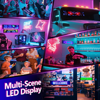 Panneau LED programmable par application IP65 USB 10W yeux de voiture lumière défilement Message LED affichage panneau matriciel souple pour voiture vitrine