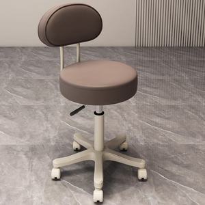 Silla de Peluquería y Salón de Belleza con Ruedas, Taburete Metálico para Maquillaje, Uñas, Peluquería, Spa y Gimnasio - Product Image 5