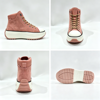 Chaussures décontractées à lacets à semelle épaisse, imprimé tie-dye, bords bruts, conception personnalisée OEM ODM 2026