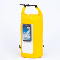 Ustom-Bolsa de lona impermeable con cremallera para exteriores, bolsa seca de PVC de 500D para deportes a prueba de agua con ventana transparente
