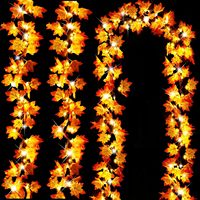 Guirlande lumineuse LED Pafu en forme de feuilles d'érable, étanche, pour l'automne, décoration intérieure et extérieure pour Thanksgiving et Halloween