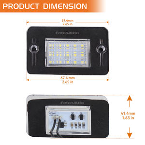 2Pcs <span class=keywords><strong>Lampe</strong></span> de plaque d'immatriculation à LED blanche sans erreur pour Land Rover Discovery 1 1994-1999 pour Discovery 2 1999-2004 - Product Image 3