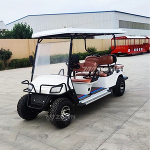 Carrito de Golf Eléctrico de 4 Plazas Homologado para Circular por la Calle, Buggy de Golf de Lujo con Parabrisas y Luces LED para Hoteles y Aeropuertos - Product Image 2