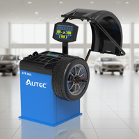 Équilibreuse de pneus industrielle AUTEC, adaptée aux pneus à profil bas et run-flat, affichage numérique multi-modes, télécommande sans fil, universelle