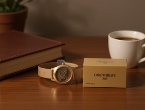 Orologio Meccanico Wyalmy 38mm Cassa Rotonda in Ottone Cinturino in Pelle Movimento Manuale Stile Vintage Unisex - Product Image 2