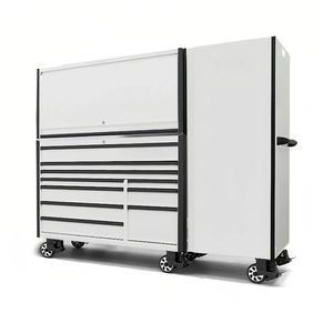 White 9-<b>Drawer</b> High Quality Sliding Metal <b>Drawer</b> Rolling <b>Tool</b> Storage Cabinet - Product Image 3