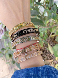 Hot Selling Inital Letter Metal <strong>Charms</strong> Pendant Accessories for Copper <strong>Bangle</strong> Zircon Slider <strong>Charm</strong> <strong>Bangle</strong> - Product Image 6