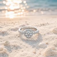Bague de fiançailles en argent sterling 925 avec moissanite couleur D VVS 1 carat, halo rond, pour femme, cadeau parfait pour un anniversaire