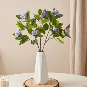 Wholesale Realistic Hydrangea <b>Flower</b> <b>Artificial</b> Branch for Floral Arrangement - Product Image 2