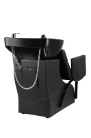 Lit de shampooing allongé noir chaises de coiffure et de lavage des cheveux pour salons de coiffure lits de chasse d'eau domestiques en gros
