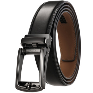 Cinture in <span class=keywords><strong>vita</strong></span> da donna con Logo personalizzato <span class=keywords><strong>marrone</strong></span> nero Custom Designer automatico con fibbie a cricchetto e <span class=keywords><strong>cintura</strong></span> da uomo in vera pelle - Product Image 1