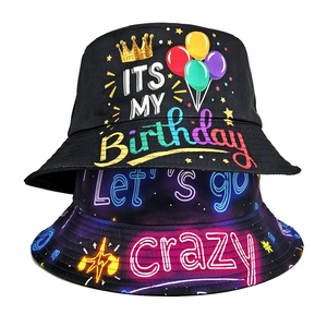 Cappello da Pescatore Reversibile Personalizzato con Stampa 'È il <span class=keywords><strong>Mio</strong></span> Compleanno' - Cappello a Tesa Larga Unisex per Feste, OEM - Product Image 2