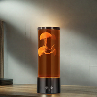Lampe à lave méduse 3D réaliste, aquarium méduse, lampe de table avec lumière changeante de 17 couleurs, décoration futuriste, lampe d'ambiance