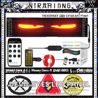 Éclairage intérieur automobile programmable, panneau matriciel LED avec yeux de démon, télécommande, affichage flexible sur les fenêtres des voitures et des camions