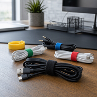 Attaches-câbles en nylon réutilisables de qualité supérieure avec fermeture auto-agrippante, largeur et longueur personnalisées, logo, certifiés UL94 V-0, -80~+538C