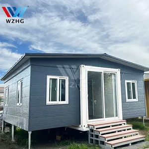 56Sqm 3 Bedroom Modular Glass Small Portable Folded Container Houses For Camping Ground Netherlands Antilles