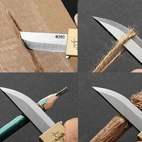 Yaratıcı yeni pirinç kolu anahtarlık acil çakı M390 bıçak EDC Mini katlanır bıçak taşınabilir kendini savunma bıçak araçları