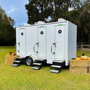 Rimorchio <span class=keywords><strong>Bagno</strong></span> <span class=keywords><strong>Mobile</strong></span> di Lusso a 3 Postazioni, Standard USA, 3,6m/12ft, <span class=keywords><strong>per</strong></span> Eventi - Product Image 1