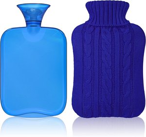 2022 New Rubber Hot Water <b>Bottle</b> with Cover Knitted,Transparent Hot Water Bag 2 Liter - Product Image 2
