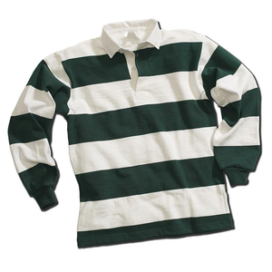 素晴らしいスポーツカスタムラグビーシャツ メンズ縫製ストライプ長袖ラグビー スポーツポロスタイルラグビーシャツ メンズ用 - Product Image 3