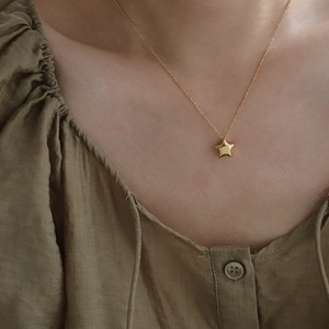 Collar de moda de acero inoxidable chapado en oro de 18k al por mayor, con colgante de estrella de moda, cadena de eslabones con engaste de garra, 18 pulgadas, para fiesta de mujer - Product Image 2