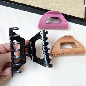 Premium büyük saç kelepçesi dikdörtgen yumuşak silikon pençe klip zarif kırılmaz reçine aksesuar Anti-Scratch esnek kauçuk - Product Image 6