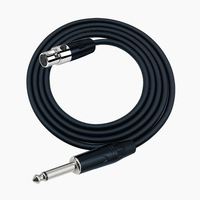 Câble audio ZC-AU9092 6,35 mm Mini XLR double gaine TPE pour caméra, diffusion en direct, carte son, microphone, cuivre sans oxygène