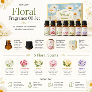 Ensemble d'huiles parfumées florales 100% naturelles <span class=keywords><strong>et</strong></span> biologiques pour diffuseurs, senteurs d'intérieur, aromathérapie, humidificateurs, cadeaux - Product Image 5