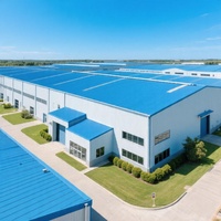 Entrepôt à structure en acier de bonne durabilité et doté d'un espace intérieur spacieux, avec une construction en acier préfabriquée conçue pour le stockage en vrac