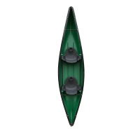 Kayak à deux places, canoë, bateau, écologique, à queue longue, avec deux sièges en plastique, empilable, transparent