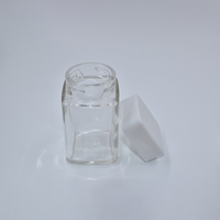 Cali Packs Frascos de vidrio resistentes a niños 1oz-5oz Tapón de rosca negro a prueba de olores personalizado 3,5g