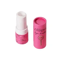 Tube de baume à lèvres en papier kraft naturel personnalisé, emballage cosmétique, boîte cylindrique ronde pour rouge à lèvres, produits de maquillage et de beauté