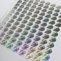 Vente directe d'usine autocollants de sécurité anti-contrefaçon holographiques surface brillante propriétés imperméables à prix raisonnable