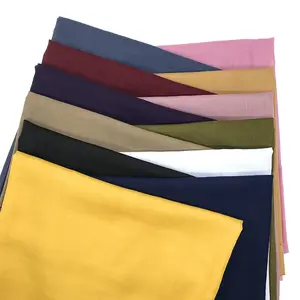 Tudung-Hijab de viscosa para mujeres musulmanas, bufanda cuadrada de Color liso a la moda, chal de primavera y verano