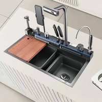 Évier de cuisine Whale Raindance grand bol simple avec robinet multifonctionnel en acier inoxydable quatre design transfrontalier
