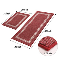 Tapis de cuisine lavable en machine Tapis de cuisine absorbant résistant à la saleté avec support antidérapant en TPR