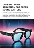 Lunettes Intelligentes IA Tendance avec Caméra 720P, Appel Sans Fil, Musique, Enregistrement Vidéo et Traduction Vocale Intelligente