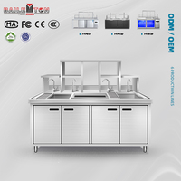 Table de travail commerciale Baiwin pour cuisine, table de préparation pour food truck, plan de travail pour cuisine mobile et remorque de concession