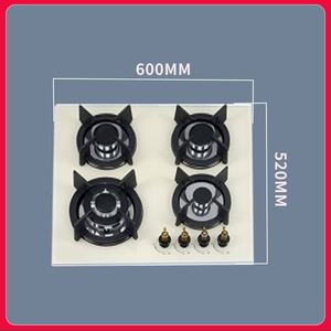 เตาแก๊ส60ซม. 4หัวเตาแก๊สเตาอเนกประสงค์ในตัวแก้วนิรภัย - Product Image 2