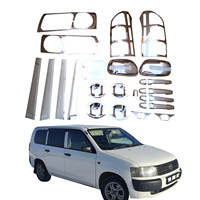 Kit chromé pour Toyota Probox 2004-2012, autocollants, garnitures de poignée, caches de rétroviseurs, accessoires de voiture