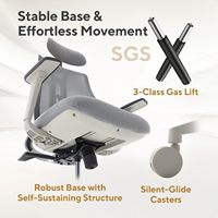 Chaise de bureau ergonomique AJUNION en maille, dossier haut, chaise de bureau pour ordinateur, dossier dynamique, avec accoudoirs 3D