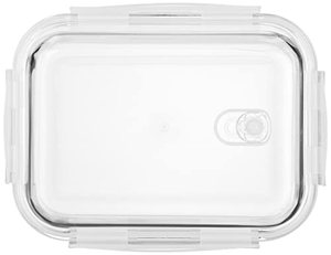 High Borosilicate <b>Glass</b> <b>Food</b> Storage Box Heat Cold Resistant Sliding Air Hole Lock Separation <b>Lid</b> Design for Storage Convenience - Product Image 5